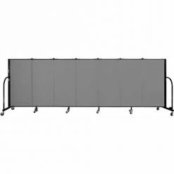 Screenflex 7 Panel Portable Room Divider, 4'H x 13'1"W Fabric Color: Grey