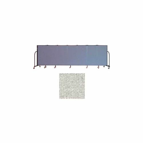 Screenflex 7 Panel Portable Room Divider, 4'H x 13'1"W Vinyl Color: Granite