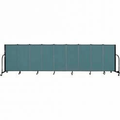 Screenflex 9 Panel Portable Room Divider, 4'H x 16'9"W, Fabric Color: Lake