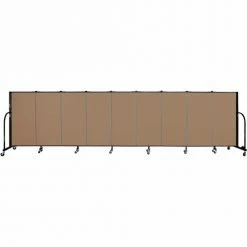 Screenflex 9 Panel Portable Room Divider, 4'H x 16'9"W, Fabric Color: Beech