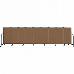 Screenflex 9 Panel Portable Room Divider, 4'H x 16'9"W, Fabric Color: Oatmeal