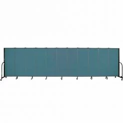 Screenflex 11 Panel Portable Room Divider, 5'H x 20'5"W, Fabric Color: Lake