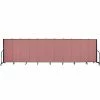 Screenflex 11 Panel Portable Room Divider, 5'H x 20'5"W, Fabric Color: Rose