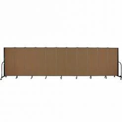 Screenflex 11 Panel Portable Room Divider, 5'H x 20'5"W, Fabric Color: Walnut