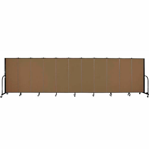 Screenflex 11 Panel Portable Room Divider, 5'H x 20'5"W, Fabric Color: Walnut