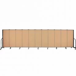 Screenflex 11 Panel Portable Room Divider, 5'H x 20'5"W, Fabric Color: Desert