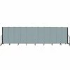 Screenflex 11 Panel Portable Room Divider, 5'H x 20'5"W, Fabric Color: Grey Stone