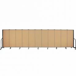 Screenflex 11 Panel Portable Room Divider, 5'H x 20'5"W, Fabric Color: Sand
