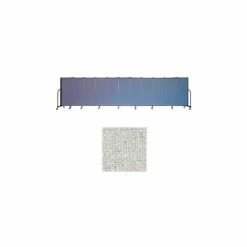Screenflex 11 Panel Portable Room Divider, 5'H x 20'5"W, Vinyl Color: Granite