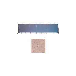 Screenflex 11 Panel Portable Room Divider, 5'H x 20'5"W, Vinyl Color: Raspberry Mist