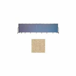 Screenflex 11 Panel Portable Room Divider, 5'H x 20'5"W, Vinyl Color: Sandalwood