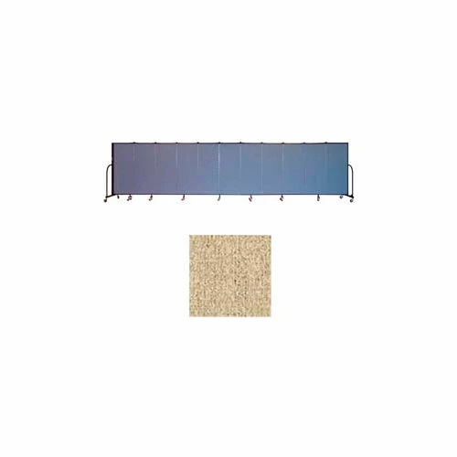 Screenflex 11 Panel Portable Room Divider, 5'H x 20'5"W, Vinyl Color: Sandalwood