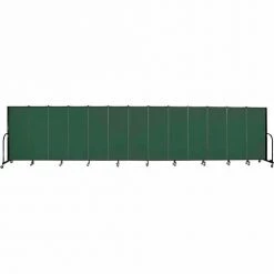 Screenflex 13 Panel Portable Room Divider, 5'H x 24'1"W, Fabric Color: Mallard