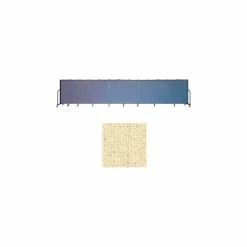 Screenflex 13 Panel Portable Room Divider, 5'H x 24'1"W, Vinyl Color: Hazelnut