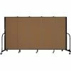 Screenflex 5 Panel Portable Room Divider, 5'H x 9'5"W, Fabric Color: Oatmeal