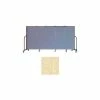 Screenflex 5 Panel Portable Room Divider, 5'H x 9'5"W, Vinyl Color: Hazelnut