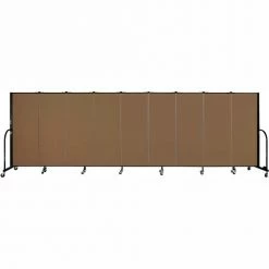Screenflex 9 Panel Portable Room Divider, 5'H x 16'9"W, Fabric Color: Oatmeal