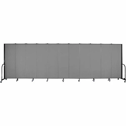 Screenflex Portable Room Divider - 11 Panel - 6'H x 20'5"W - Stone