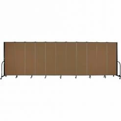 Screenflex Portable Room Divider - 11 Panel - 6'H x 20'5"W - Walnut