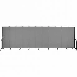 Screenflex Portable Room Divider - 11 Panel - 6'H x 20'5"W - Grey