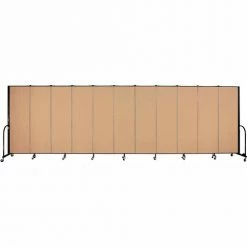 Screenflex Portable Room Divider - 11 Panel - 6'H x 20'5"W - Wheat