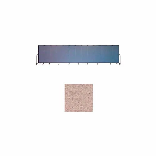 Screenflex 11 Panel Portable Room Divider, 6'H x 20'5"W, Vinyl Color: Raspberry Mist