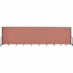 Screenflex Portable Room Divider - 13 Panel - 6'H x 24'1"W - Cranberry