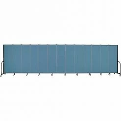 Screenflex Portable Room Divider - 13 Panel - 6'H x 24'1"W - Blue