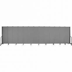 Screenflex Portable Room Divider - 13 Panel - 6'H x 24'1"W - Grey
