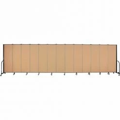 Screenflex Portable Room Divider - 13 Panel - 6'H x 24'1"W - Wheat