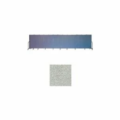 Screenflex 13 Panel Portable Room Divider, 6'H x 24'1"W, Vinyl Color: Mint