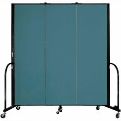 Screenflex Portable Room Divider - 3 Panel - 6'H x 5'9"W - Lake