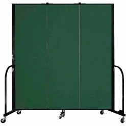 Screenflex Portable Room Divider - 3 Panel - 6'H x 5'9"W - Mallard