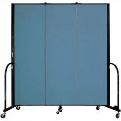Screenflex Portable Room Divider - 3 Panel - 6'H x 5'9"W - Blue