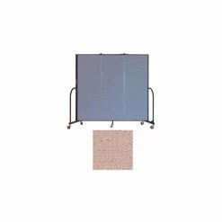 Screenflex 3 Panel Portable Room Divider, 6'H x 5'9"W, Vinyl Color: Raspberry Mist