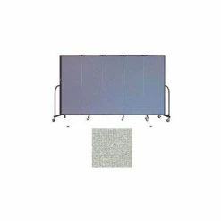 Screenflex 5 Panel Portable Room Divider, 6'H x 9'5"W, Vinyl Color: Mint