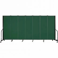 Screenflex Portable Room Divider - 7 Panel - 6'H x 13'1"W - Mallard