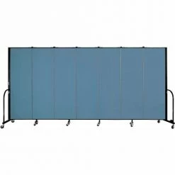 Screenflex Portable Room Divider - 7 Panel - 6'H x 13'1"W - Summer Blue