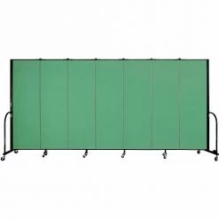 Screenflex Portable Room Divider - 7 Panel - 6'H x 13'1"W - Sea Green
