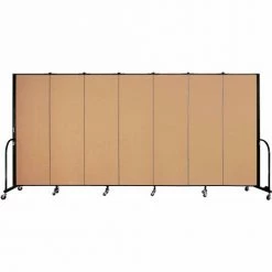 Screenflex Portable Room Divider - 7 Panel - 6'H x 13'1"W - Sand