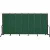 Screenflex Portable Room Divider - 7 Panel - 6'H x 13'1"W - Green