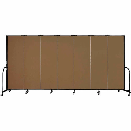 Screenflex Portable Room Divider - 7 Panel - 6'H x 13'1"W - Oatmeal
