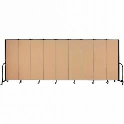 Screenflex Portable Room Divider - 9 Panel - 6'H x 16'9"W - Desert