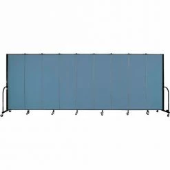 Screenflex Portable Room Divider - 9 Panel - 6'H x 16'9"W - Summer Blue