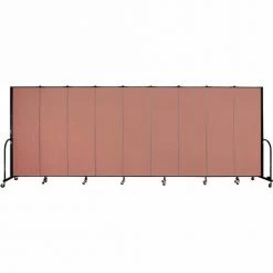 Screenflex Portable Room Divider - 9 Panel - 6'H x 16'9"W - Cranberry
