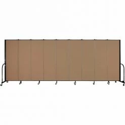 Screenflex Portable Room Divider - 9 Panel - 6'H x 16'9"W - Beech