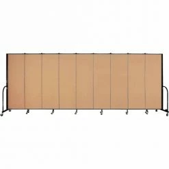 Screenflex Portable Room Divider - 9 Panel - 6'H x 16'9"W - Sand