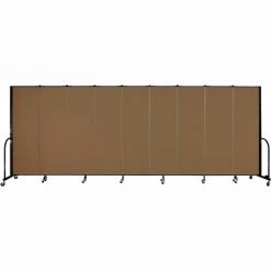 Screenflex Portable Room Divider - 9 Panel - 6'H x 16'9"W - Oatmeal