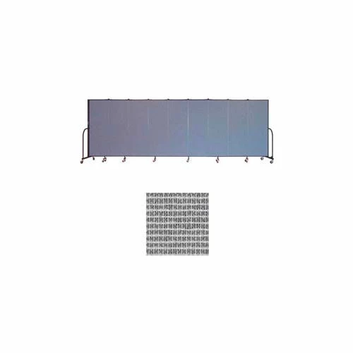 Screenflex 9 Panel Portable Room Divider, 6'H x 16'9"W, Vinyl Color: Mint