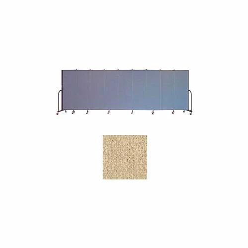 Screenflex 9 Panel Portable Room Divider, 6'H x 16'9"W, Vinyl Color: Hazelnut
